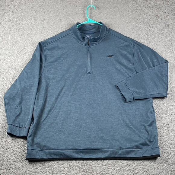 Reebok Speedwick 1/4 Zip Pullover Sweater Men's 3XL Blue Performance - Picture 1 of 8